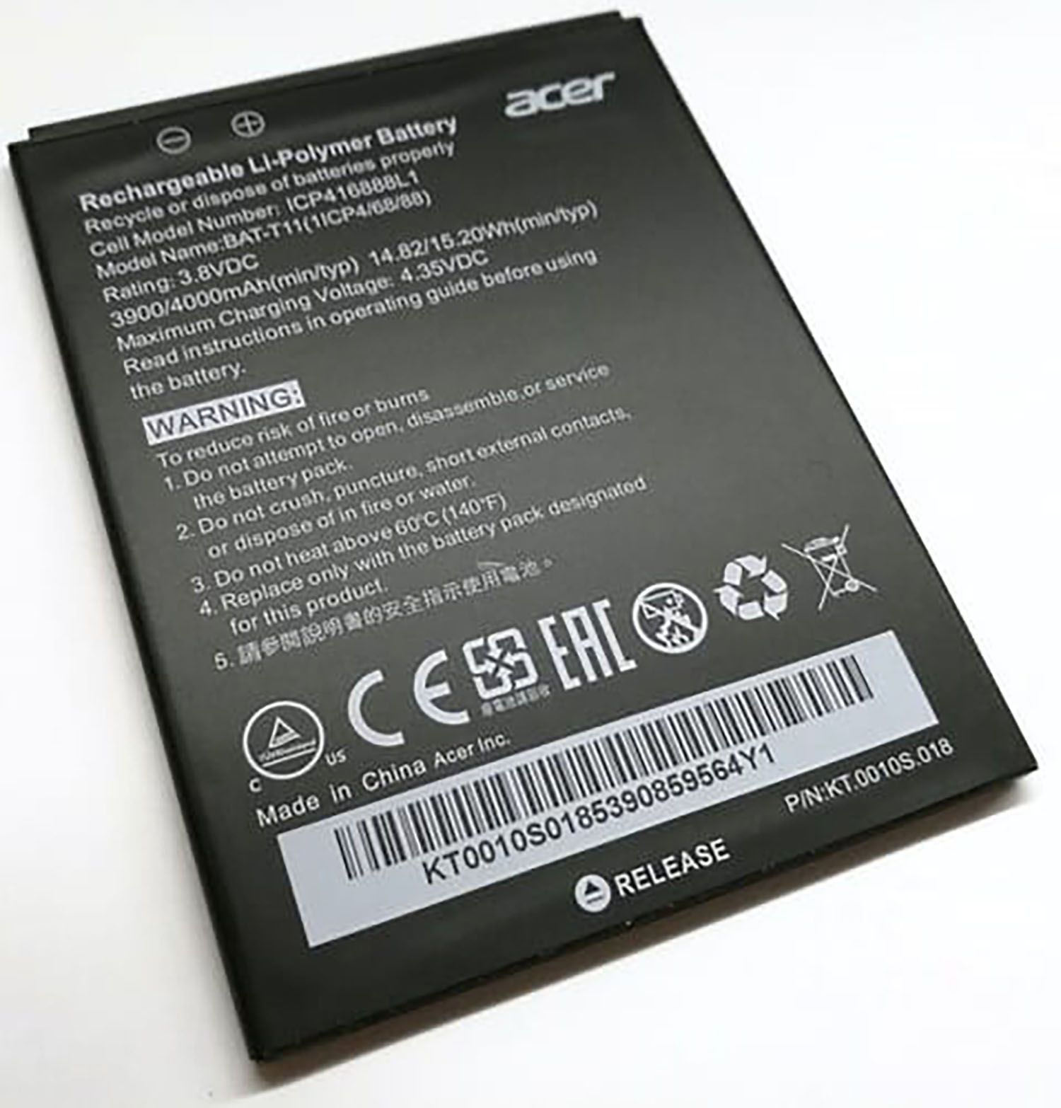 Original Akku für Acer KT.00101.003